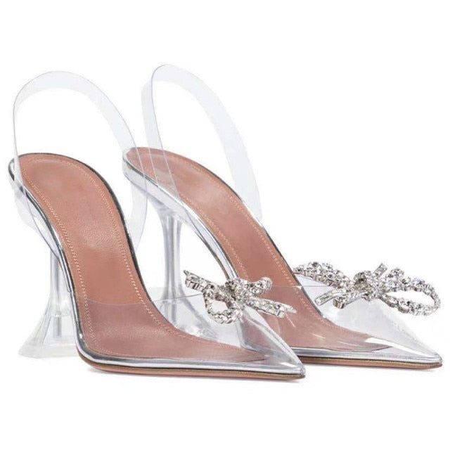 Pumps Elegant Pointed toe Rhinestones High heels