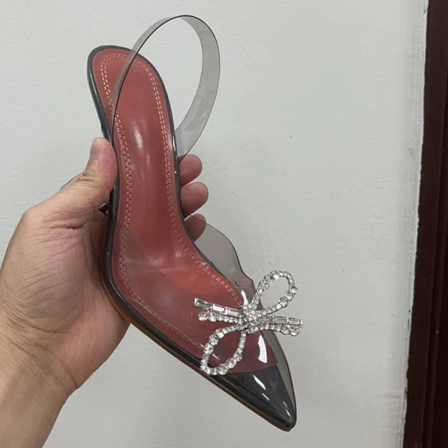 Pumps Elegant Pointed toe Rhinestones High heels