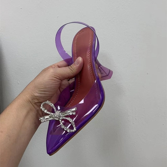 Pumps Elegant Pointed toe Rhinestones High heels