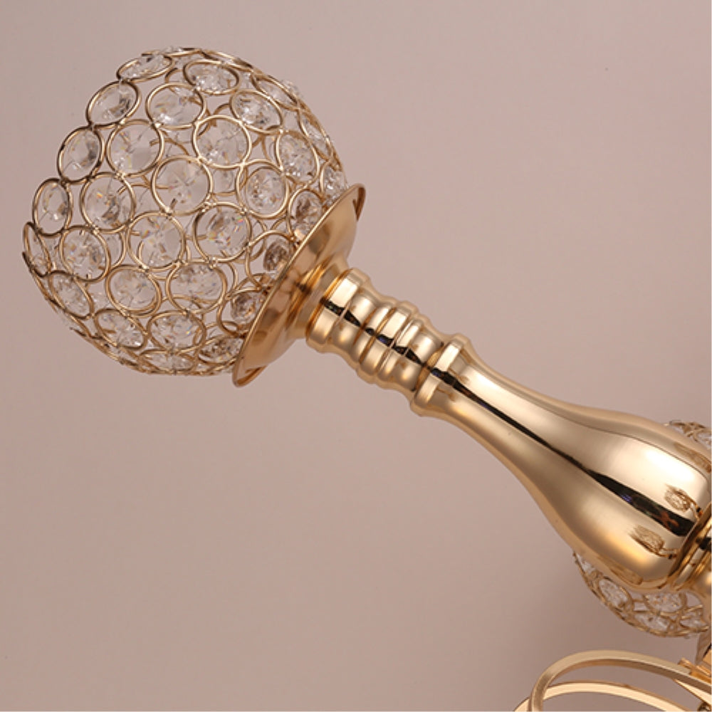 Candelabras Metal Gold Crystal Pendants 84 cm Tall 5-arms Centerpiece 10 PCS/ Lot - Make Me Elegant