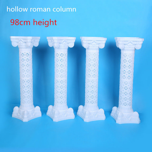 Hollow Design Luminous Wedding Roman Column LED Pillar lot 4 pieces White Red Blue Purple - Make Me Elegant