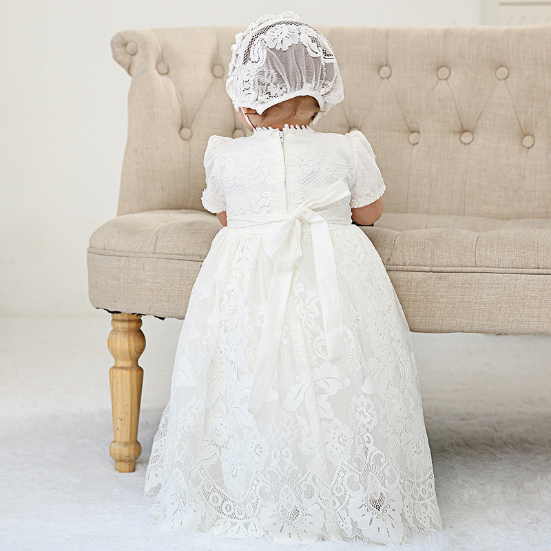 Extended Baptism Christening Gown Baby Party Dress