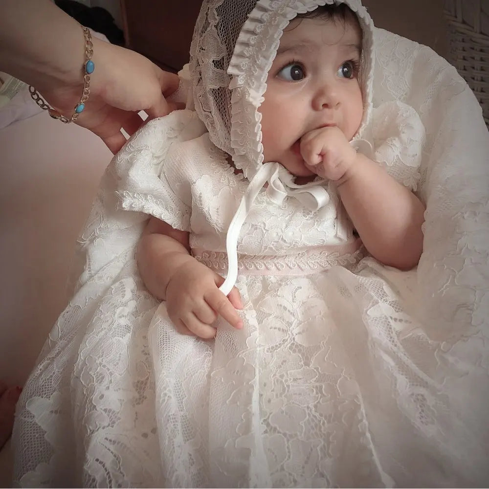 Extended Baptism Christening Gown Baby Party Dress