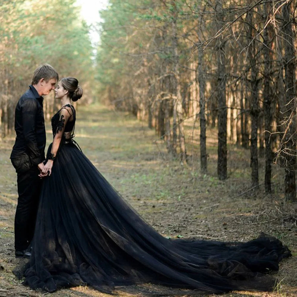 beautiful black wedding skirt