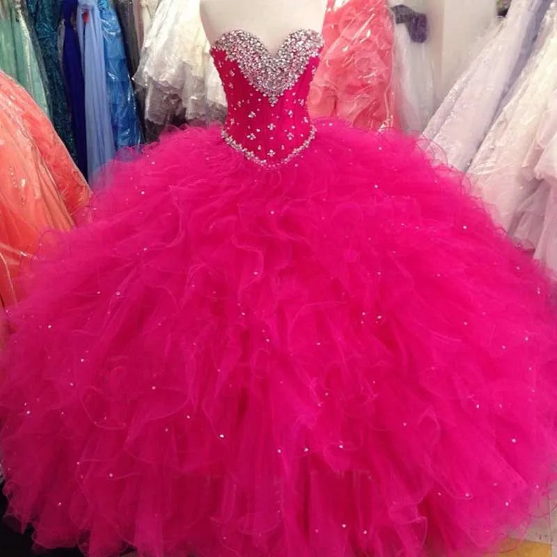 Quinceanera Dresses Ball Gown Beaded Sweet 16 Dresses