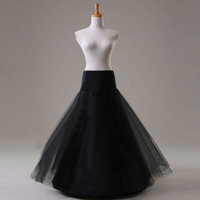 Black Hoop Long Petticoat Crinoline Ball Gown Skirt Underskirt Wedding Accessories&nbsp;