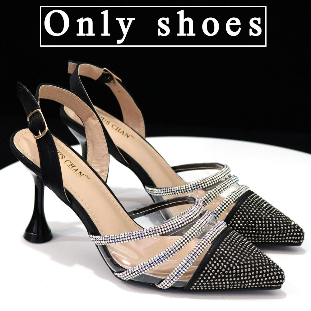 Elegant High Heels Popular Design Ladies Shoes And Bag Set