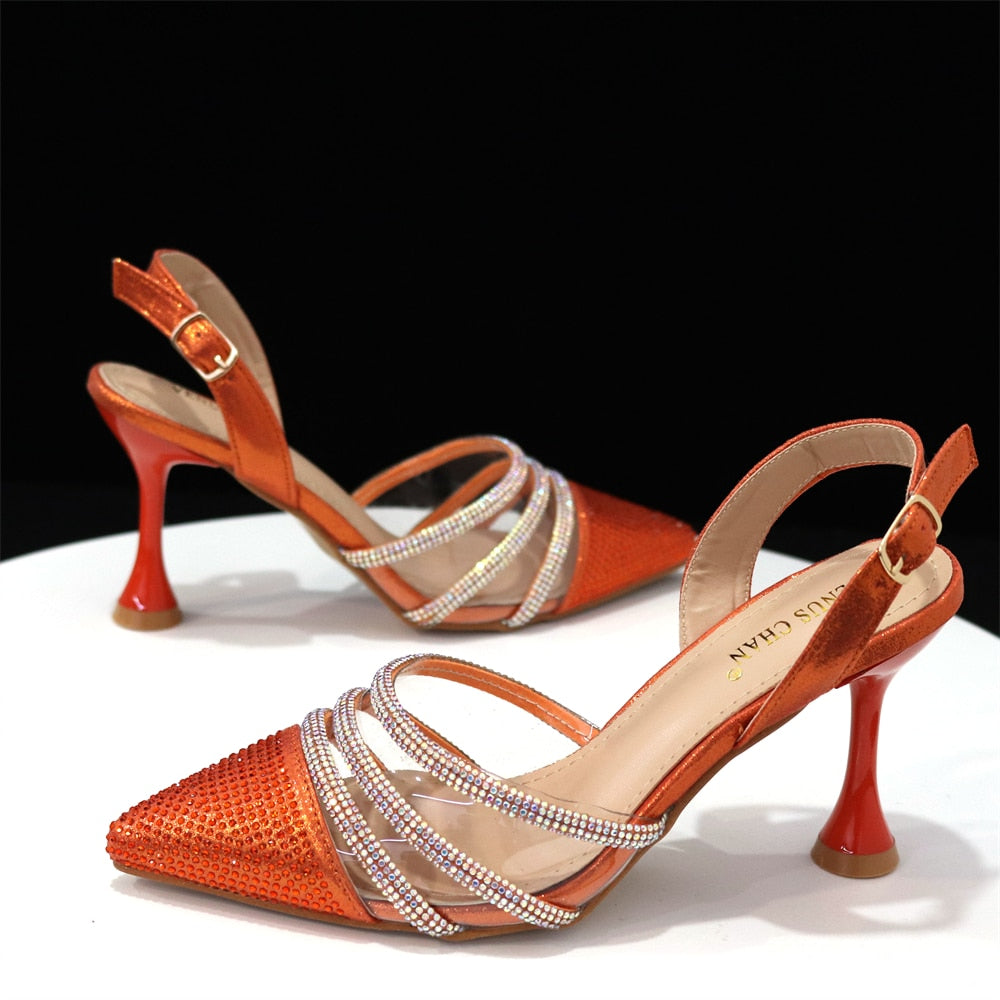 Elegant High Heels Popular Design Ladies Shoes And Bag Set