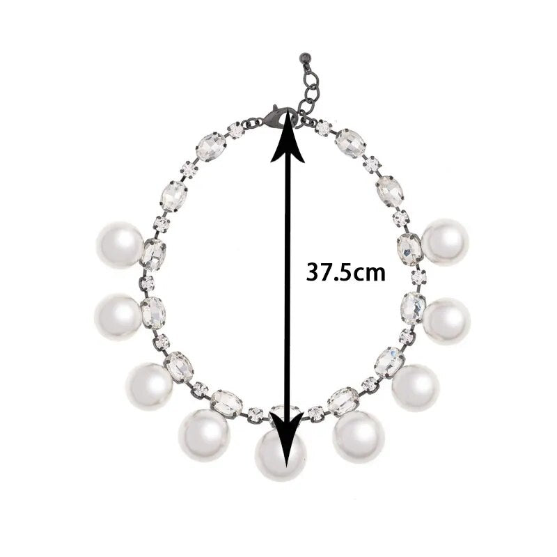 Round Imitation Pearl Necklace Jewelry Choker Baroque Strands