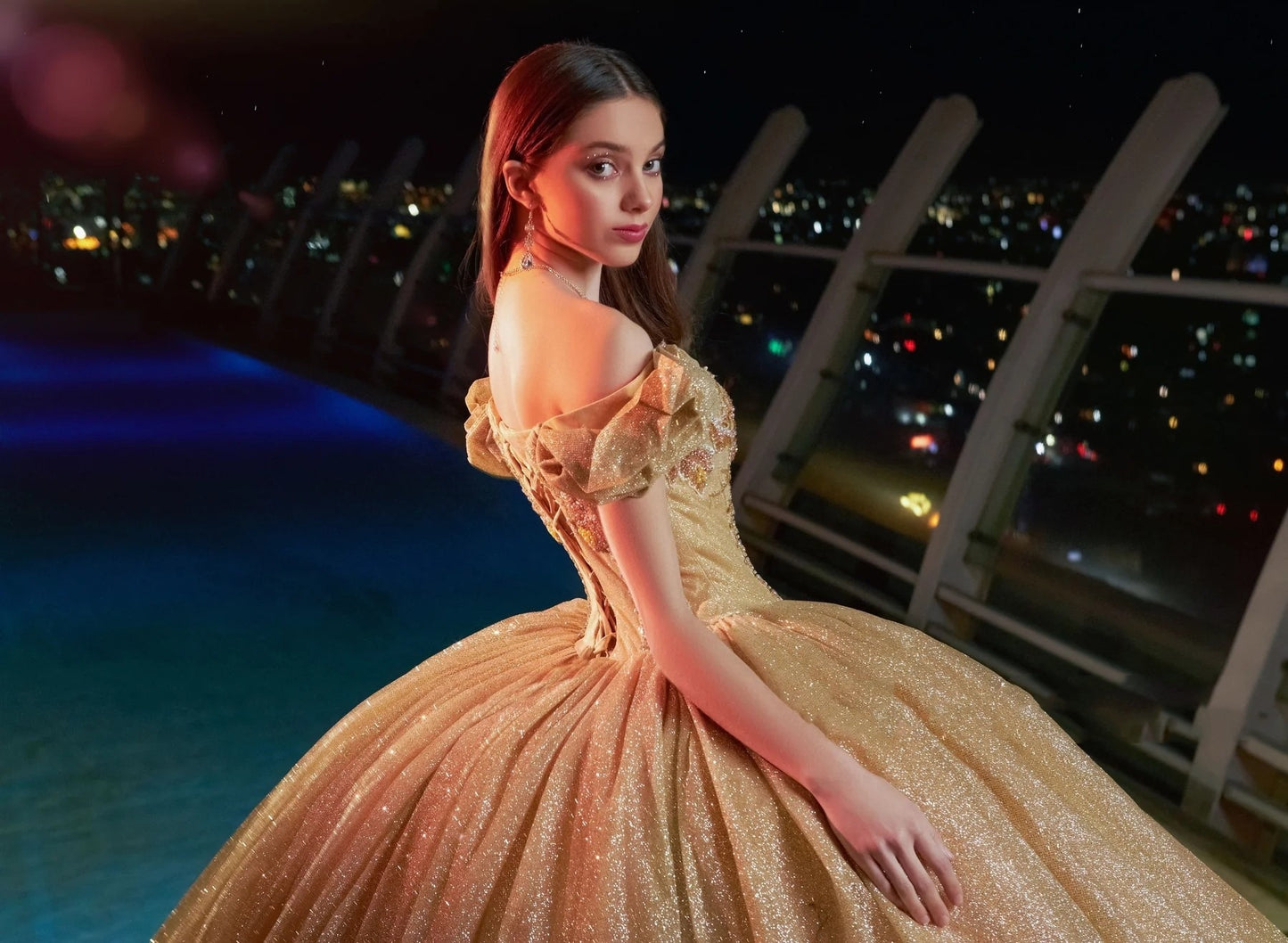 Gold Puffy Quinceanera Dresses Ball Gown Off The Shoulder Sequins Spar Make Me Elegant Gold Puffy Quinceanera Dresses Ball Gown Off The Shoulder Sequins Spar Make Me Elegant