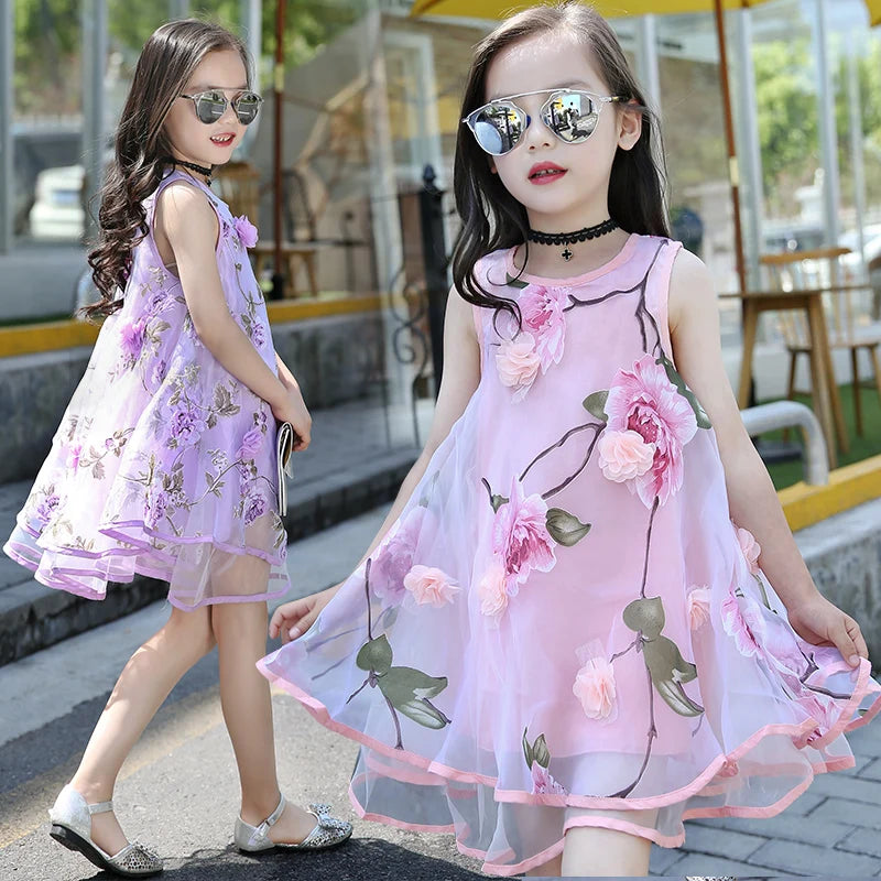 Chiffon Flower Dress Kids Dresses