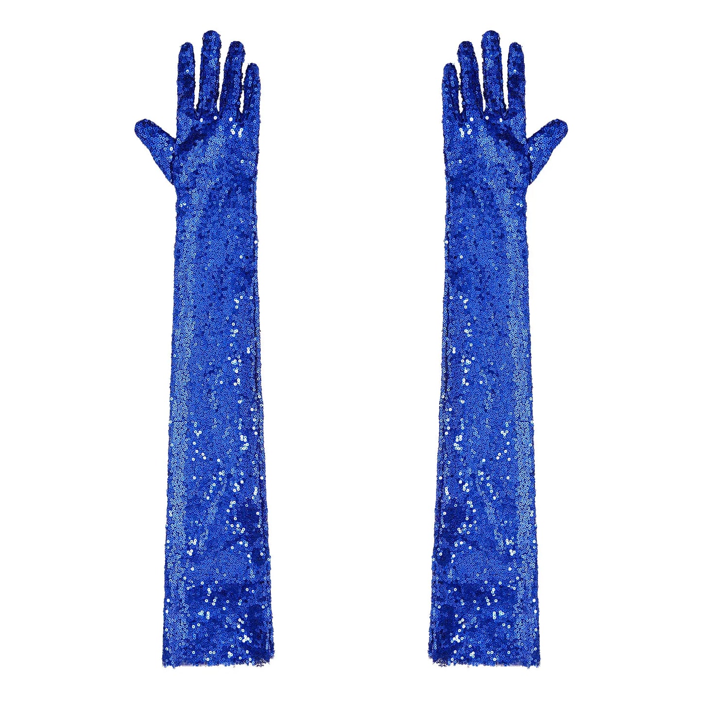 Shiny Sequins Gloves Finger Elbow Length Long Gloves