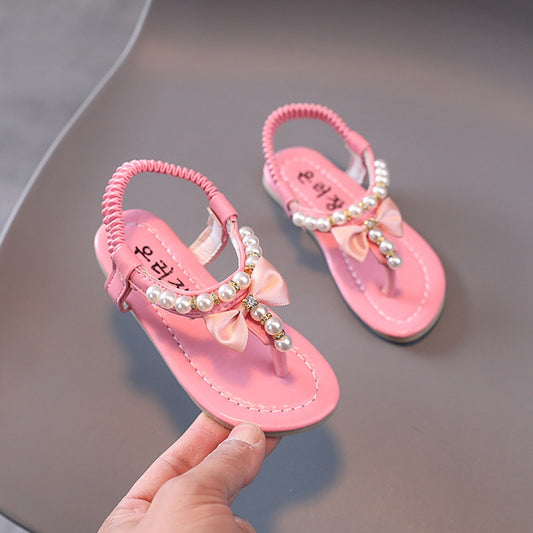 Kids Shoes Bead Flats Fling Princess Sandals Shoes