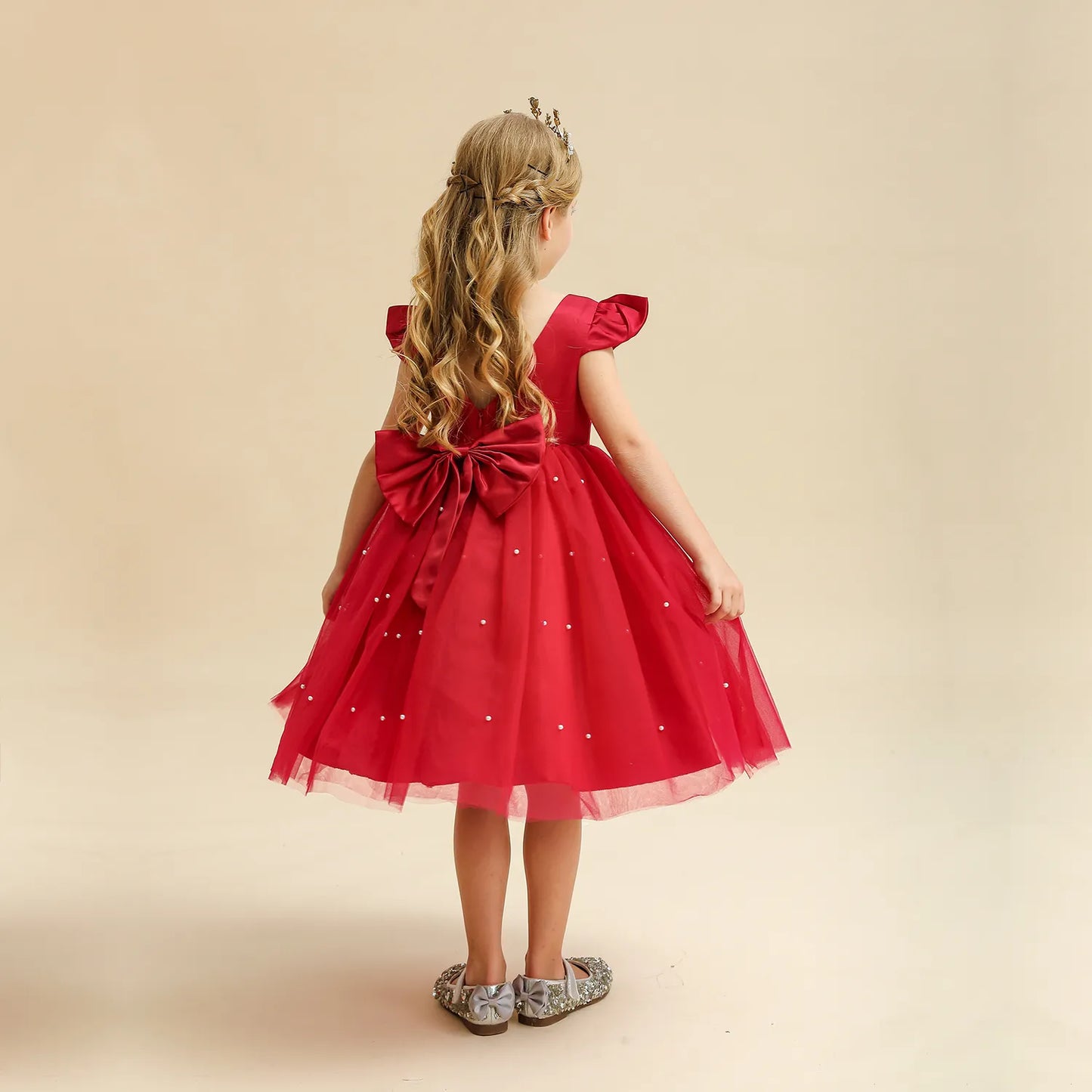 Toddler Girl Flower Birthday Tulle Dress