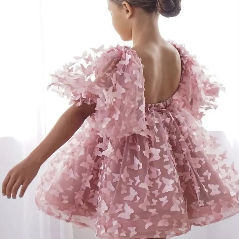 Elegant Butterfly Tutu Dress for Baby Girls | OleOle pink / 5T Elegant Butterfly Tutu Dress for Baby Girls | OleOle pink / 5T