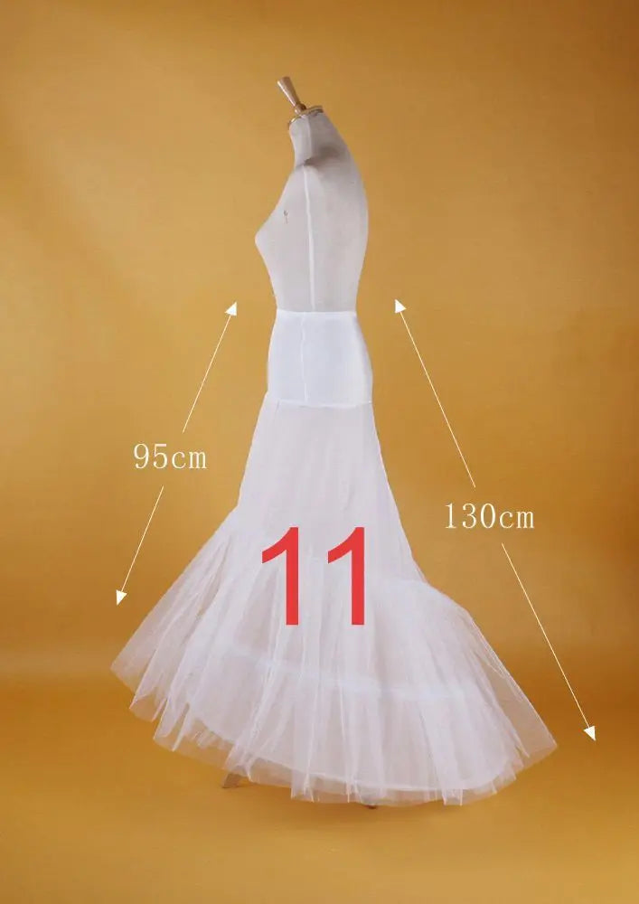 White 6 Hoops Big Petticoat Slips Tulle Skirts Long and Puffy