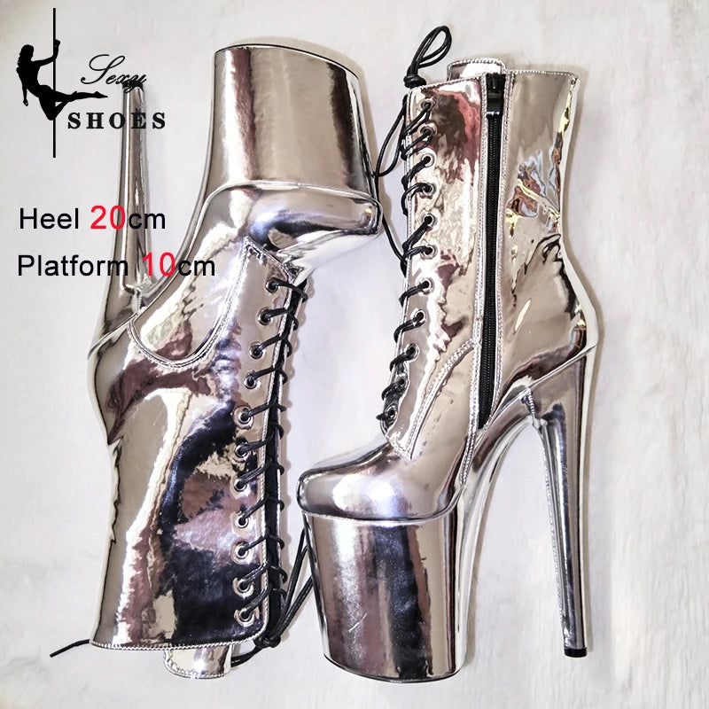 Silver platform shoes 