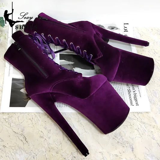 purple ankle boots 