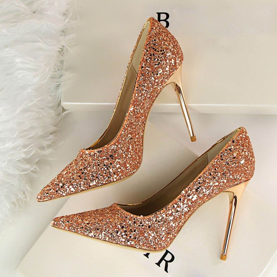 Rose gold best sale designer heels