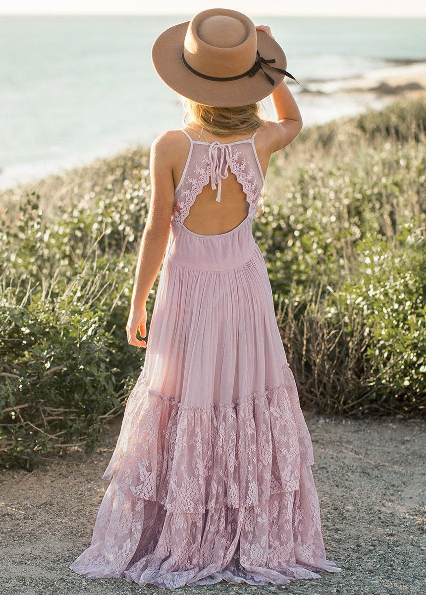 Flower Girls Lace Dresses Princess Party Dress