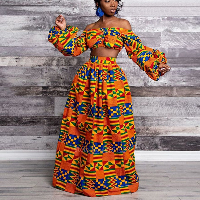 2 piece 2024 african dress