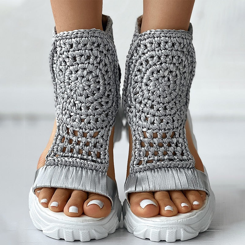 sandals braided shoes
