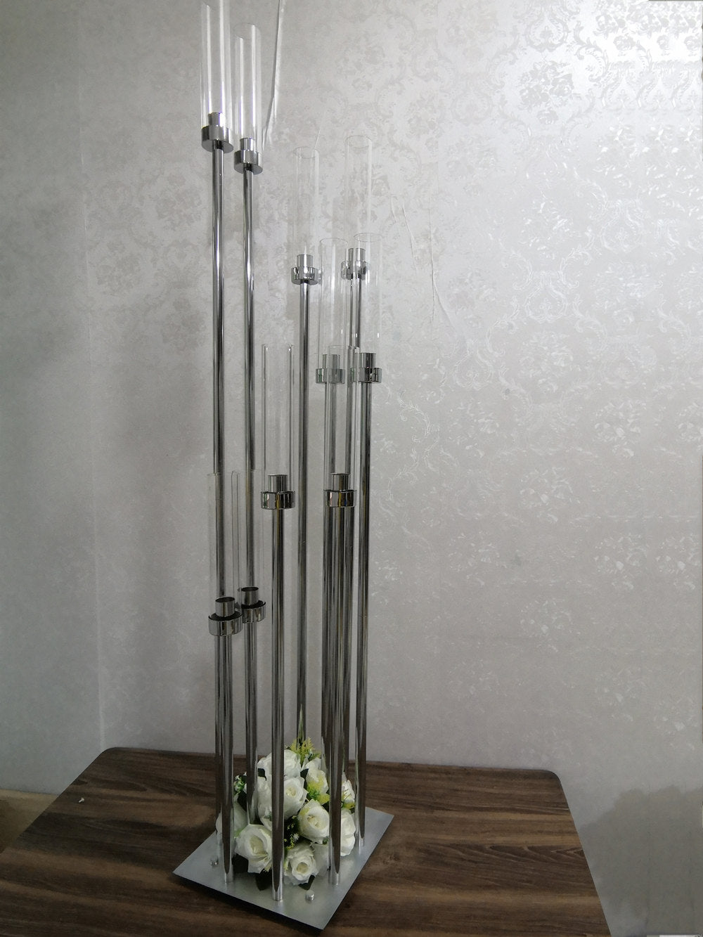10 Heads Metal Candlestick Candelabra Candle Holders