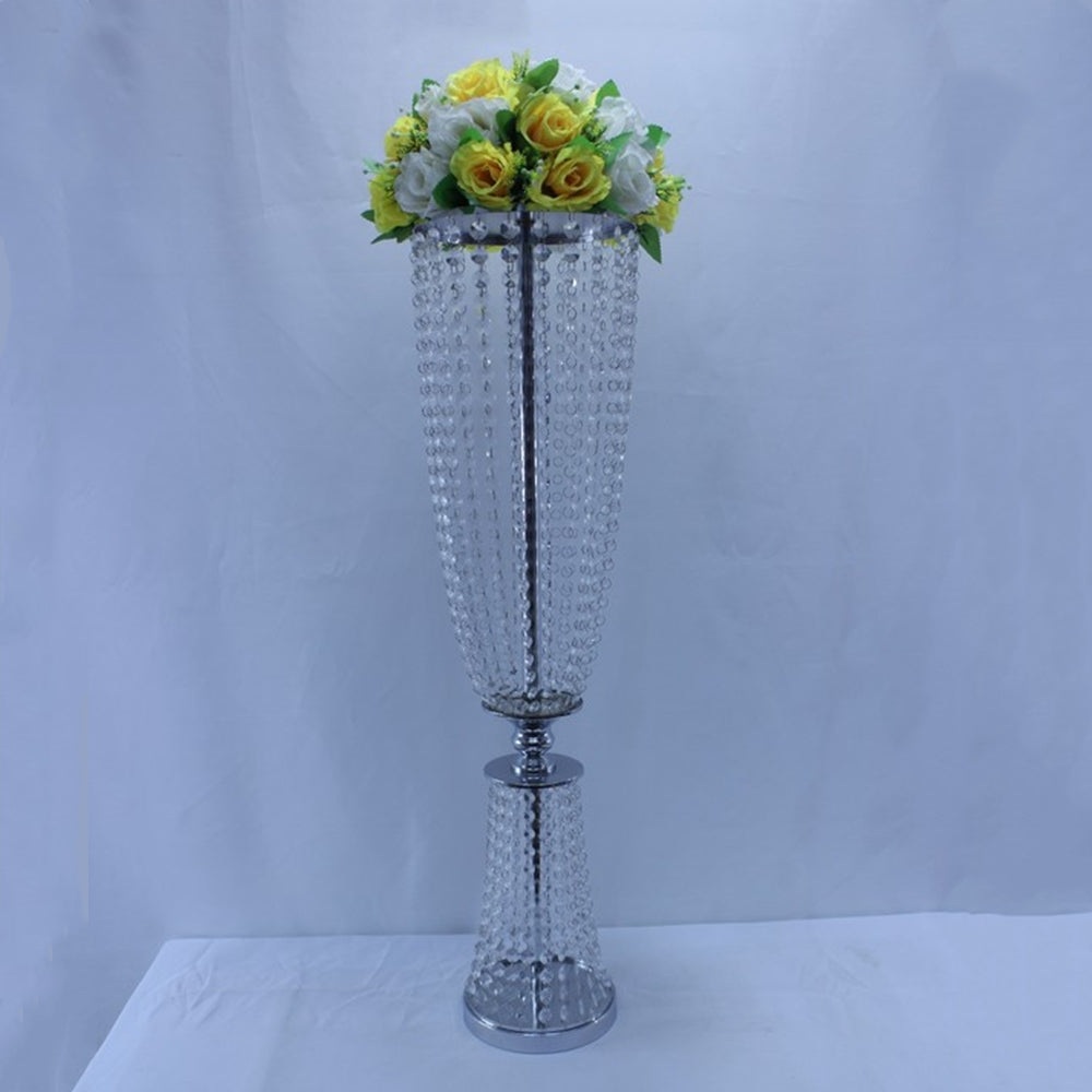 Silver clear acrylic centerpiece 