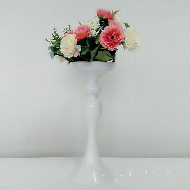 Metal Candle Holders Flowers Vase Centerpieces Road Lead Candelabra Wedding Decor