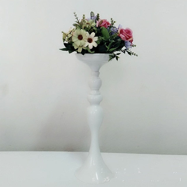 Metal Candle Holders Flowers Vase Centerpieces Road Lead Candelabra Wedding Decor