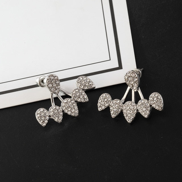 Luxury Crystal Flower Drop Dangle Earrings Party Gift Jewelry Accessory