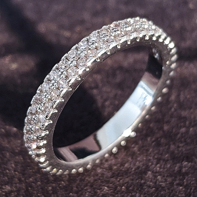 sterling silver wedding band eternity ring 925 sterling