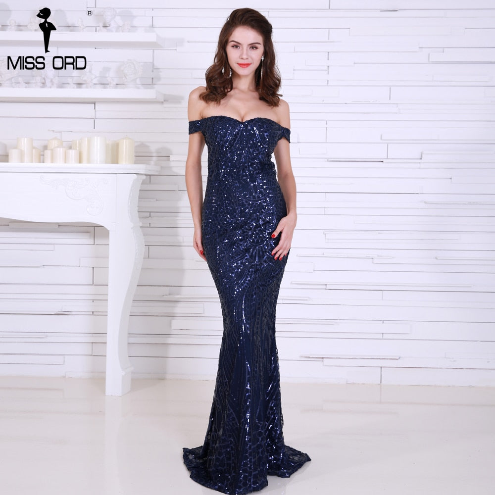 Party Dress Sequin Maxi Dress Off the Shoulder Bodycon