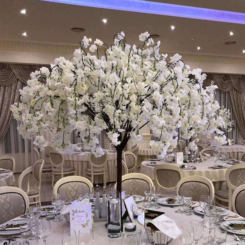 White pink Cherry Blossom Tree Simulation Plant For Party