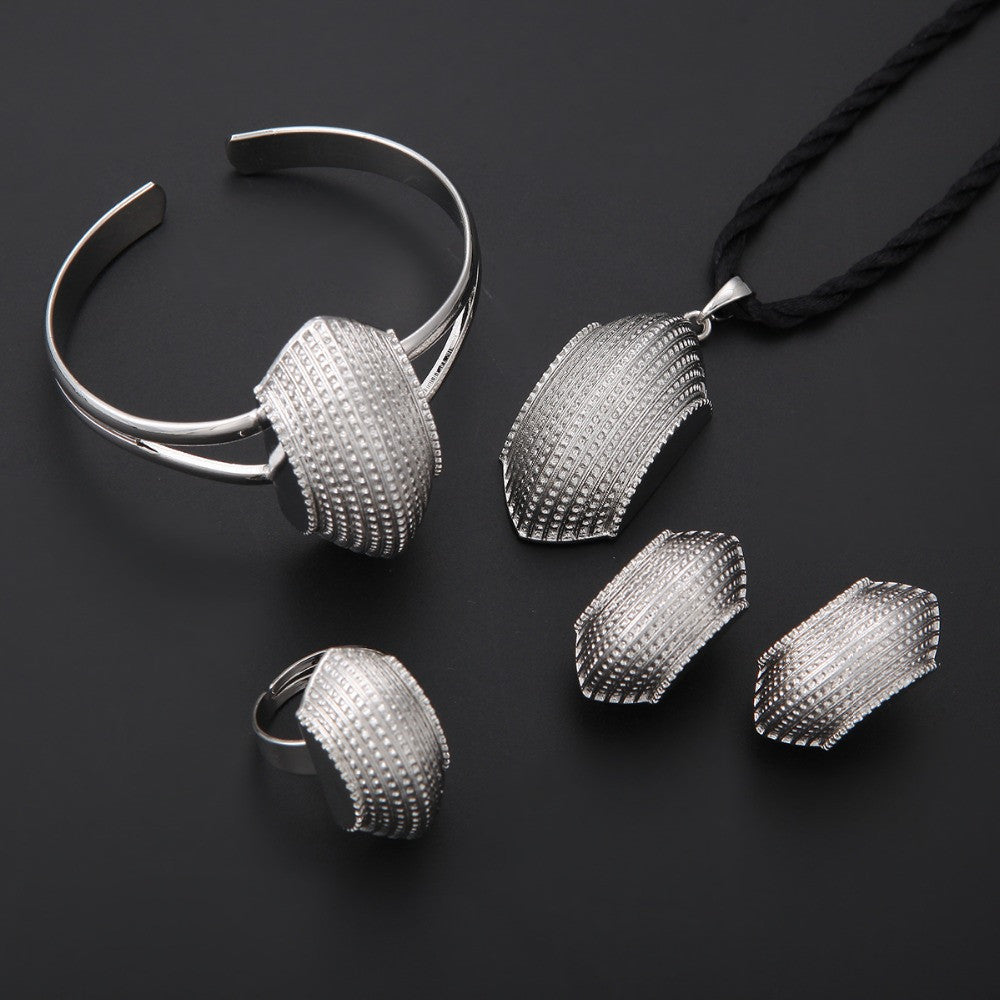 New Cross Jewelry Sets Silver Plated Fashion African Traditional Set - Make Me Elegant