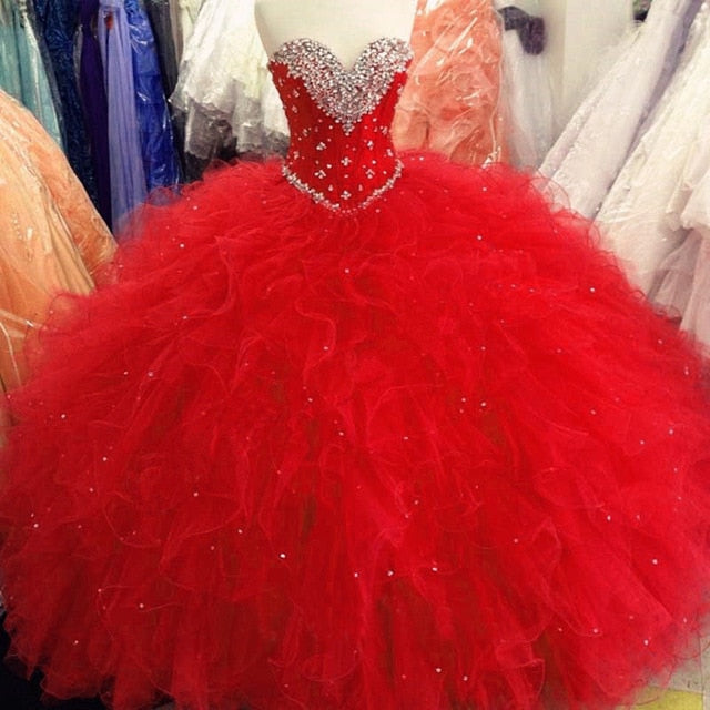 Cheap red best sale quinceanera dresses