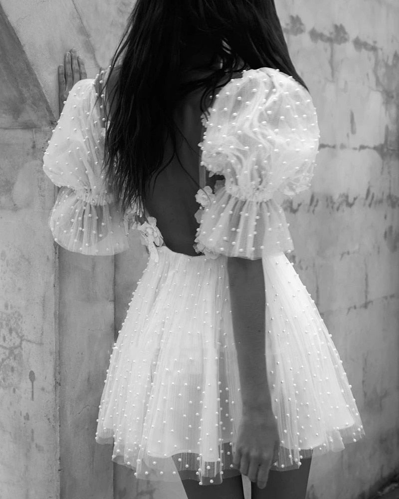 Mini Bride Dresses Sexy Backless